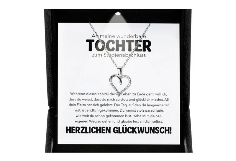 22Feels Schmuckset Tochter Geschenk zum Hochschulabschluss Universität Absolventenfeier (inkl. Geschenktasche, Karte, Poliertuch, Beutel), Premium Licht Etui, Silber 925/000, Karte Made In Germany von 22Feels