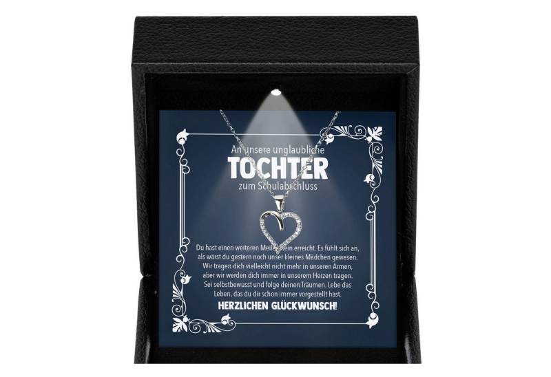 22Feels Schmuckset Unsere Tochter Schulabschluss Geschenk Mädchen Frauen Abitur Realschul (Geschenkset), Silber 925/000, Geschenkset Made In Germany, Premium Licht Etui von 22Feels