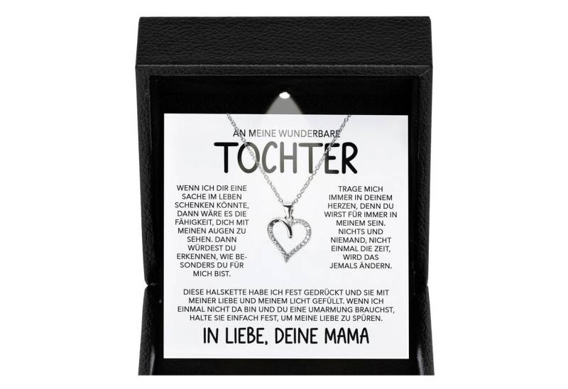 22Feels Schmuckset Wunderbare Tochter Geschenk v. Mama Mädchen Frauen Schmuck Halskette (Geschenkset), Silber 925/000, Geschenkset Made In Germany, Premium Licht Etui von 22Feels