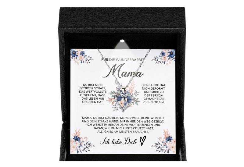 22Feels Schmuckset Wunderbarste Mama Geschenk Kette Muttertag Frauen Schmuck Geburtstag (Geschenkset), Silber 925/000, Geschenkset Made In Germany, Premium Licht Etui von 22Feels