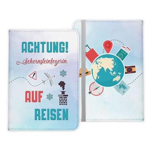 22Feels Schornsteinfegerin Geschenk Reisepasshülle Frauen Reisen Pass Etui Cover Organizer Sommer Urlaub Gadgets Kunst-Leder Berufe Accessoire von 22Feels