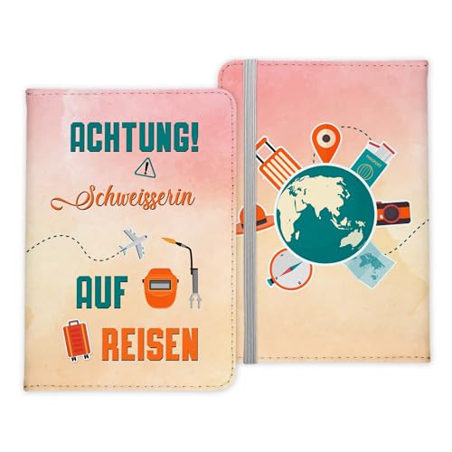 22Feels Schweisserin Geschenk Reisepasshülle Frauen Reisen Pass Etui Cover Organizer Sommer Urlaub Gadgets Kunst-Leder Berufe Accessoire von 22Feels
