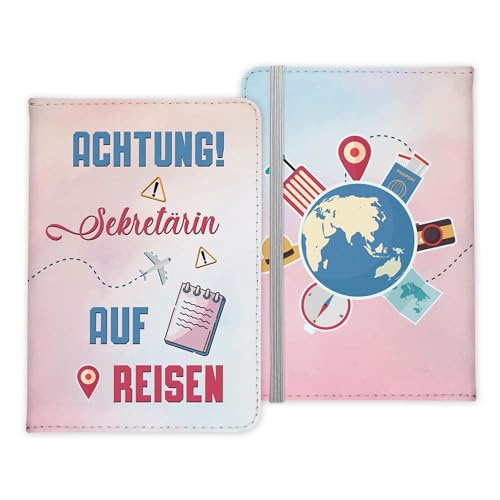 22Feels Sekretärin Geschenk Reisepasshülle Frauen Reisen Pass Etui Cover Organizer Sommer Urlaub Gadgets Kunst-Leder Berufe Accessoire von 22Feels