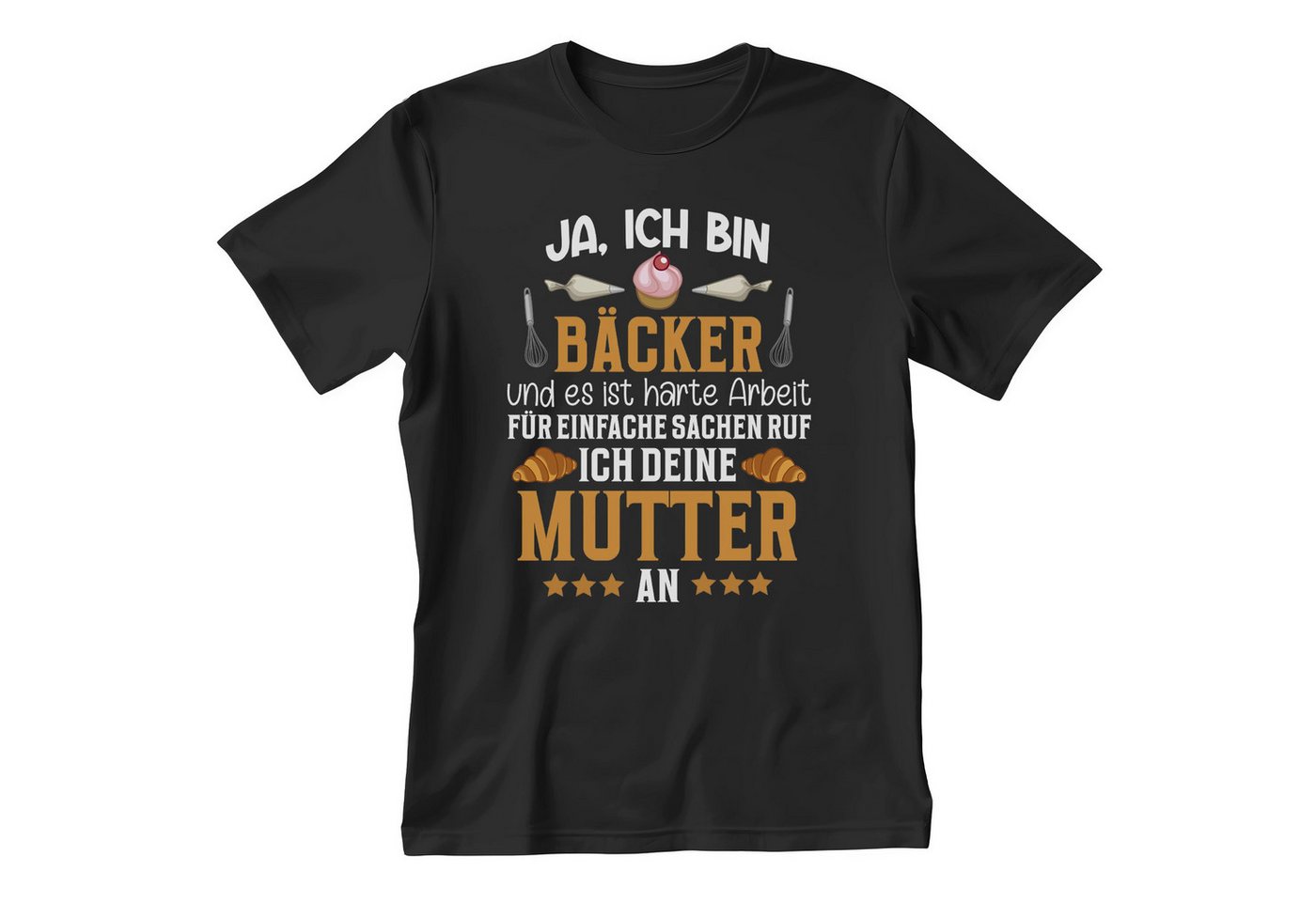 22Feels T-Shirt Bäcker Geschenk Männer Spruch Beruf Abschluss IN DEUTSCHLAND BEDRUCKT von 22Feels