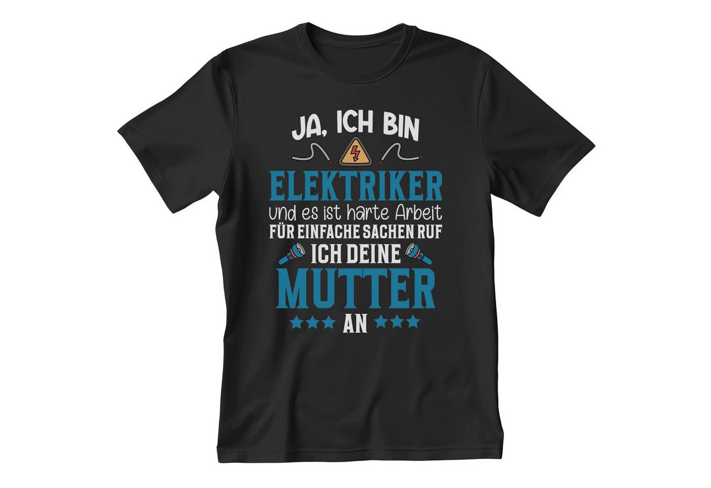 22Feels T-Shirt Elektriker Geschenk Männer Spruch Beruf Ausbildung Abschluss IN DEUTSCHLAND BEDRUCKT von 22Feels