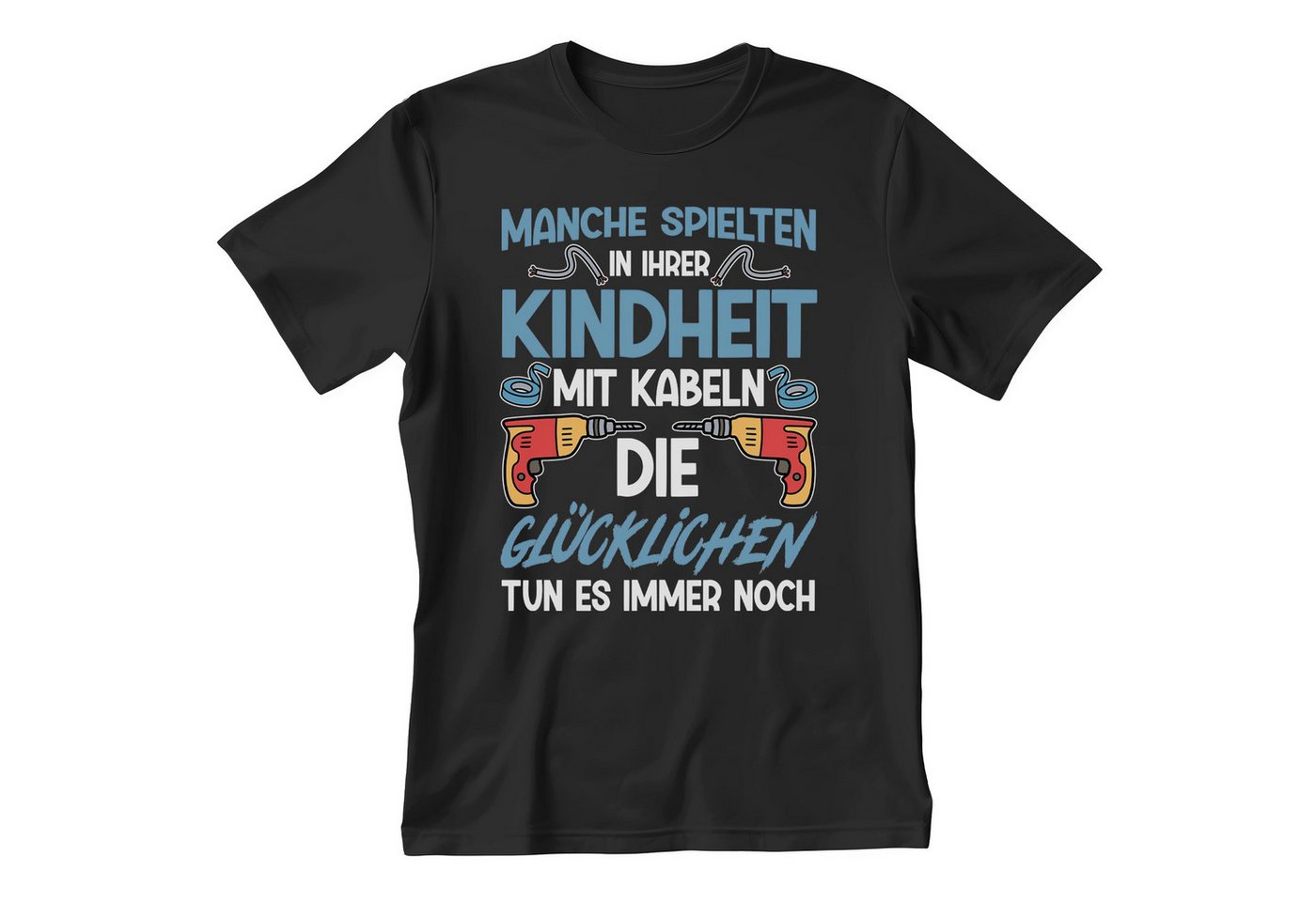 22Feels T-Shirt Elektriker Geschenk Männer Spruch Beruf Ausbildung Abschluss IN DEUTSCHLAND BEDRUCKT von 22Feels
