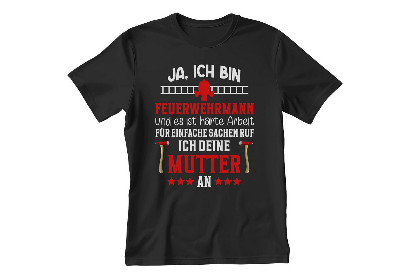22Feels T-Shirt Feuerwehrmann Geschenk Männer Spruch Beruf Ausbildung Abschluss IN DEUTSCHLAND BEDRUCKT von 22Feels