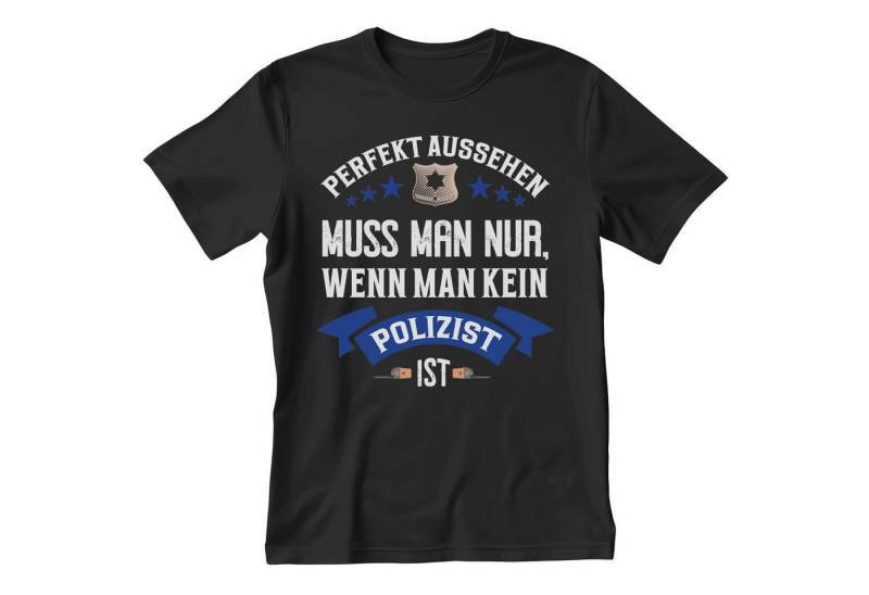 22Feels T-Shirt Polizist Geschenk Männer Spruch Beruf Ausbildung Studium IN DEUTSCHLAND BEDRUCKT von 22Feels