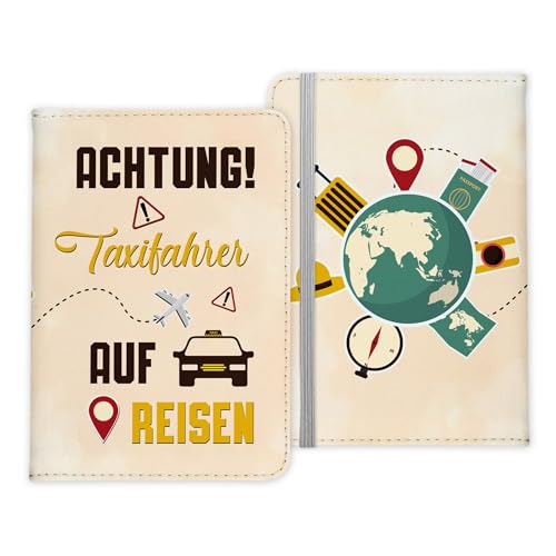 22Feels Taxifahrer Geschenk Reisepasshülle Männer Reisen Pass Etui Cover Organizer Sommer Urlaub Gadgets Kunst-Leder Berufe Accessoire von 22Feels