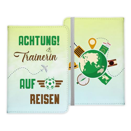 22Feels Trainerin Geschenk Reisepasshülle Frauen Reisen Pass Etui Cover Organizer Sommer Urlaub Gadgets Kunst-Leder Berufe Accessoire von 22Feels