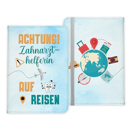 22Feels Zahnarzthelferin Geschenk Reisepasshülle Frauen Reisen Pass Etui Cover Organizer Sommer Urlaub Gadgets Kunst-Leder Berufe Accessoire von 22Feels