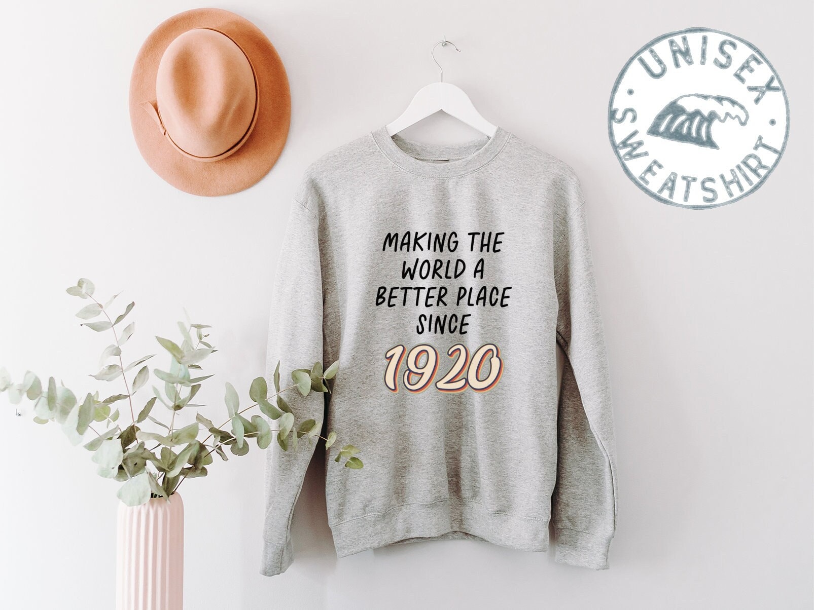 101 Jahre Alt Jahr 70Er Retro 1920 Sweatshirt, Lustiger Pullover Shirt, Geburtstagsgeschenke Für Männer Und Frauen von 22ndOfOctober