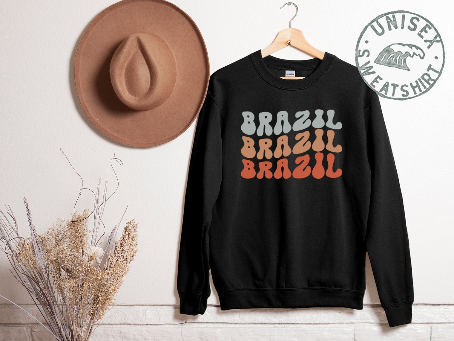 Brasilien Brasilianisch Stolz 70Er Jahre Retro Sweatshirt, Lustiger Pullover Shirt, Geburtstags Geschenke Für Männer Und Frauen von 22ndOfOctober