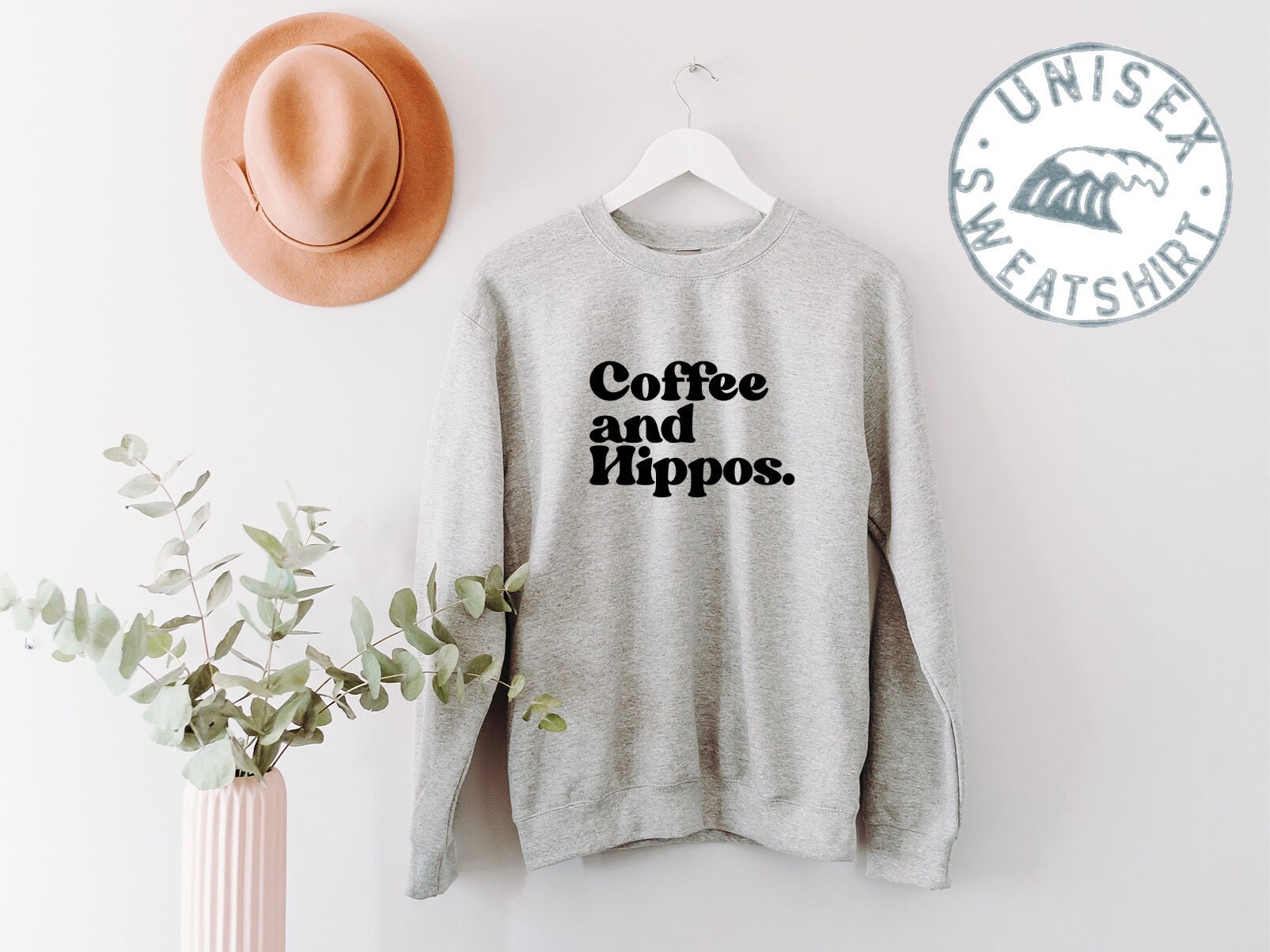 Hippo Hippopotamus 70Er Jahre 1970S Liebhaber-Süßes Sweatshirt, Lustiger Pullover-Hemd, Geburtstagsgeschenke Für Männer Und Frauen von 22ndOfOctober