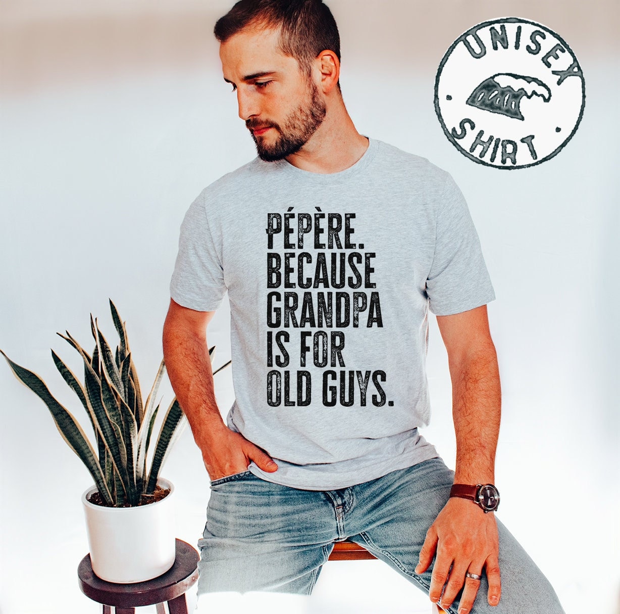 Pepere Neuer Opa Vatertag Großvater Shirt, Lustiges T-Shirt, Geburtstagsgeschenke Für Männer Und Frauen von 22ndOfOctober