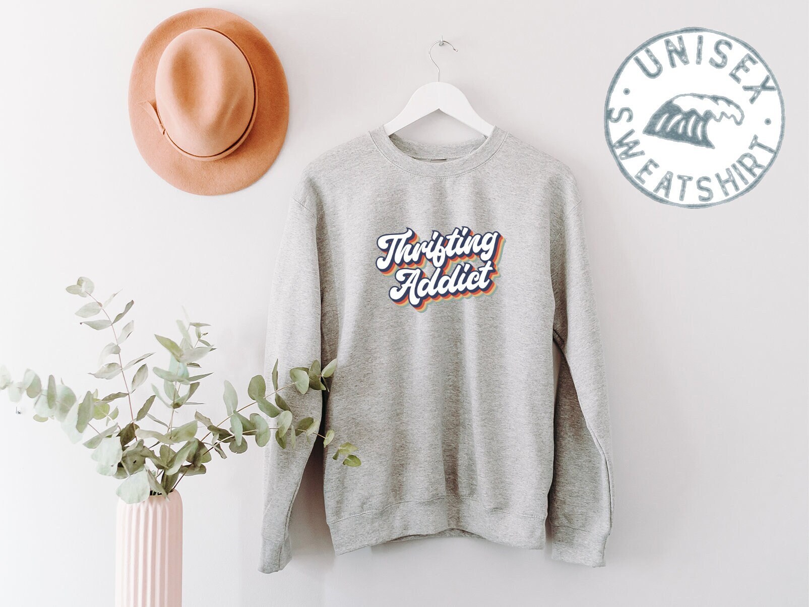 Thrifting Addict 1970Er Jahre Thrift Store Lover 70Er Thrifter Sweatshirt, Lustiger Pullover Shirt, Geburtstagsgeschenke Für Männer Und Frauen von 22ndOfOctober