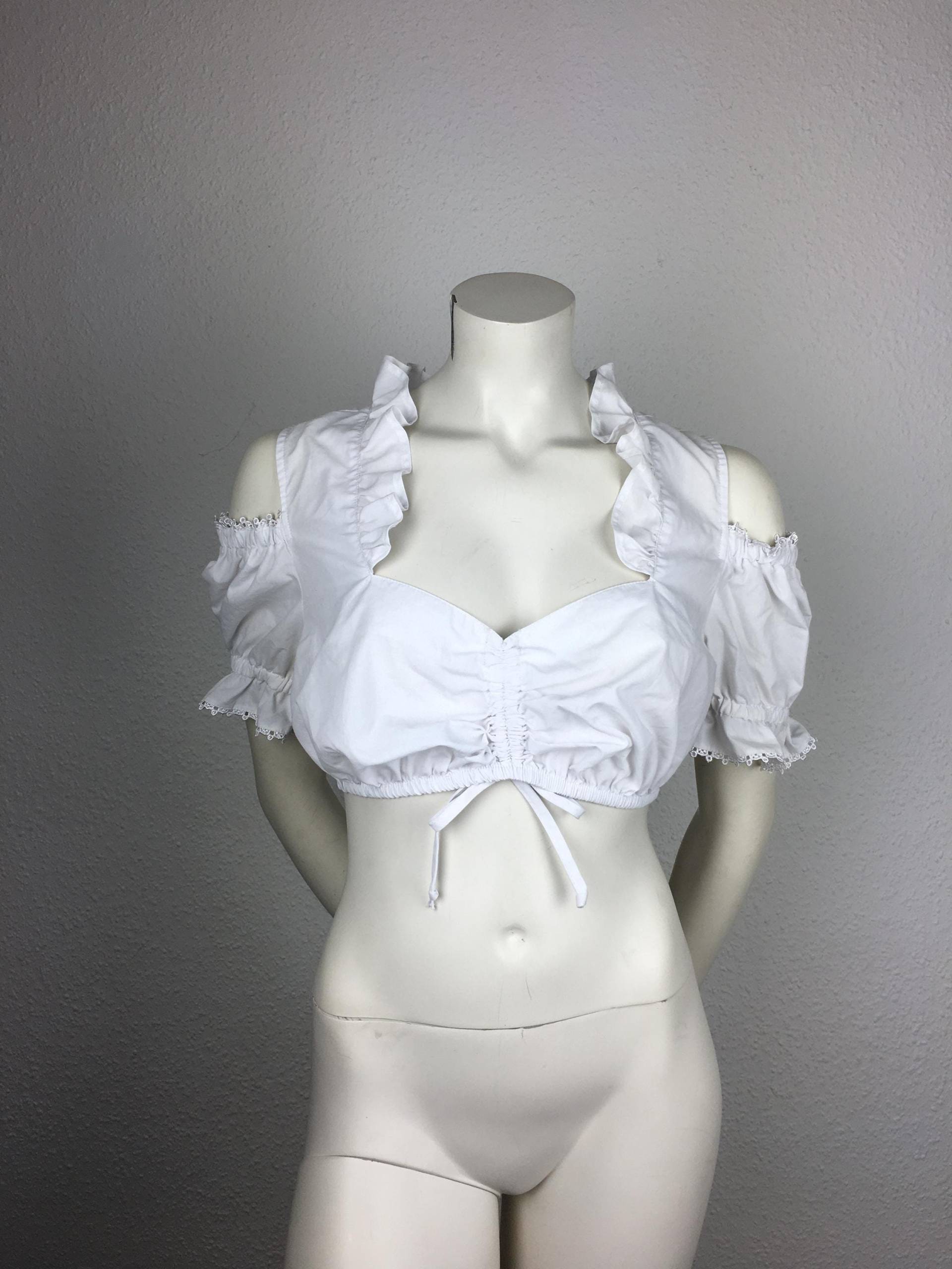 Dirndl-Bluse | L/42 Schulterfrei #242 Bergweiss von 22nddresses