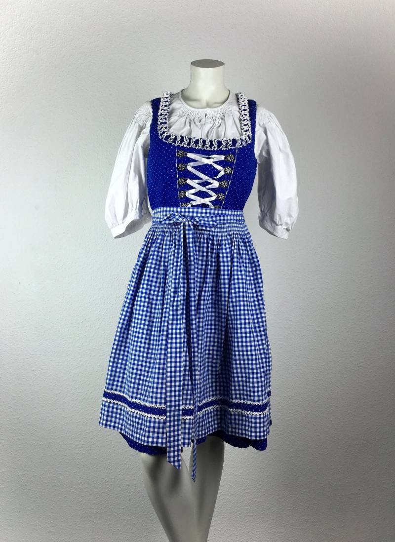 Dirndl | S Midi Knielang Blau Weiß Mit Passender Schürze von 22nddresses