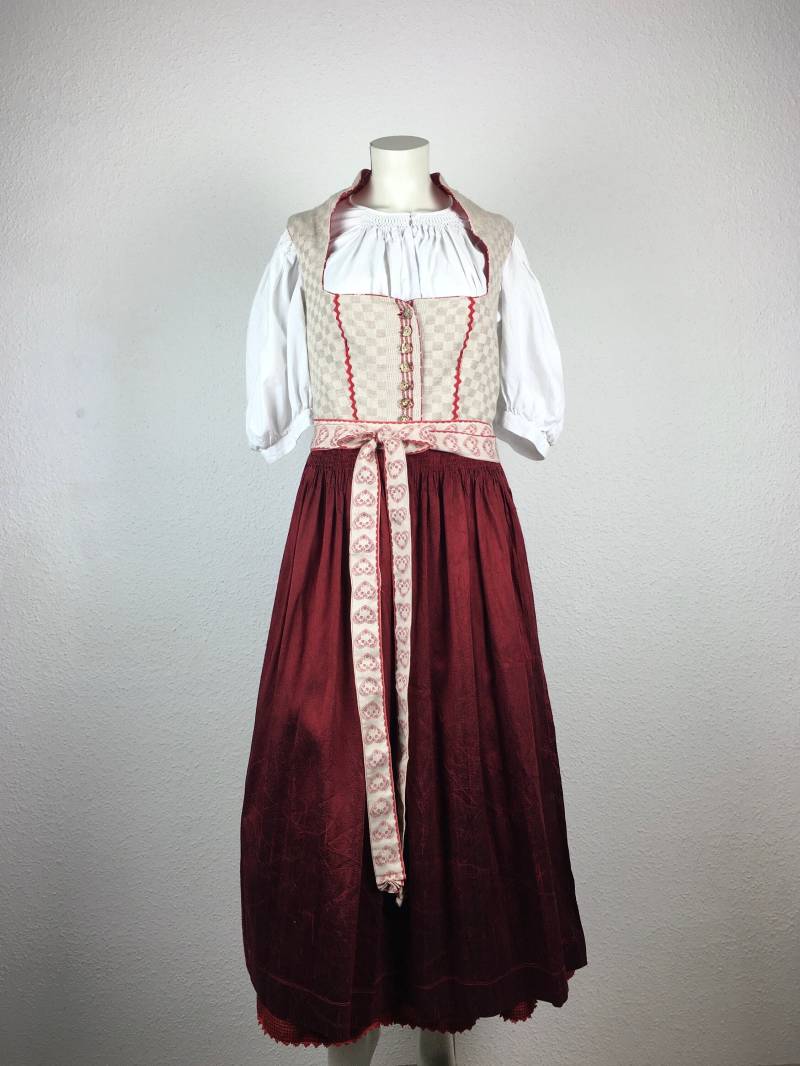 Dirndl Vintage | Small/Medium Beige Rot - Optional Mit Passender Schürze Dirndl Vintage | Small/Medium Beige Rot - Optional Mit Passender Schürze von 22nddresses