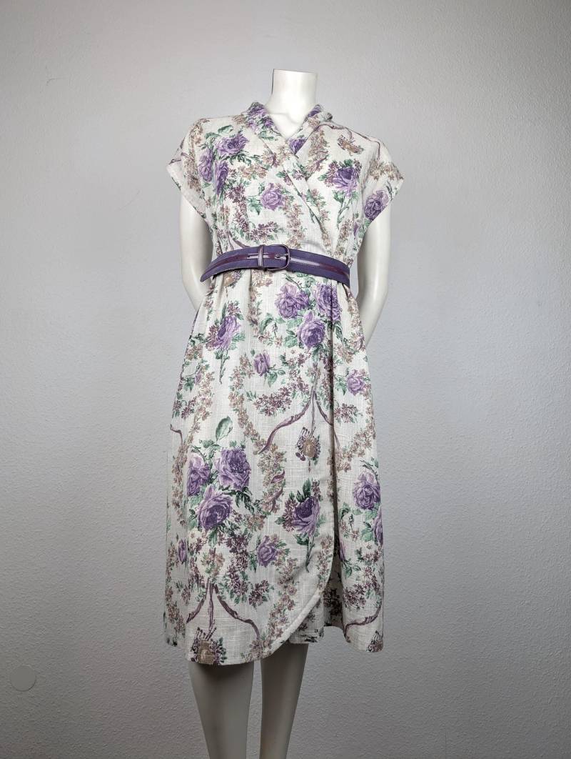 Kleid Vintage | M Handmade Beige Lila Grün Kleid Vintage | M Handmade Beige Lila Grün von 22nddresses