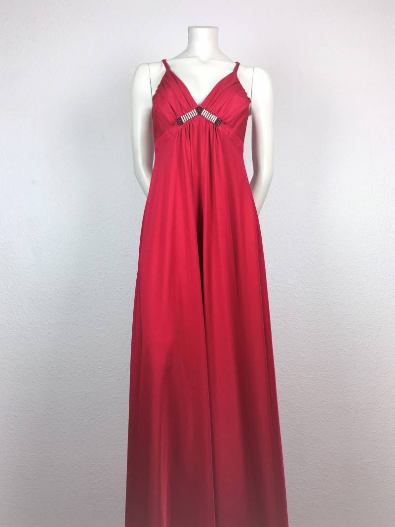 Vintage Cocktail-Kleid | S Maxi/Lang Yvette Rot von 22nddresses