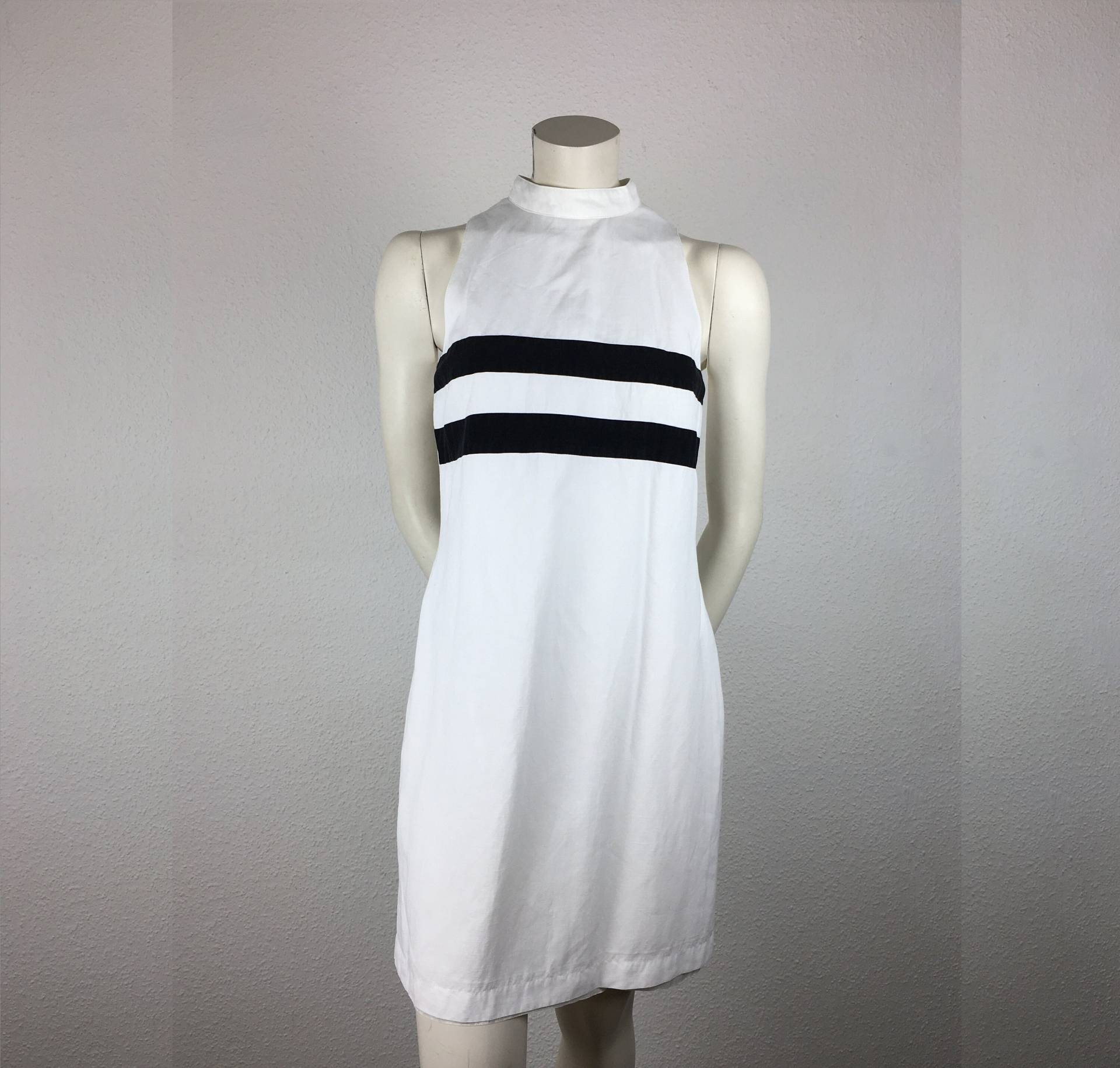 Vintage Kleid | S Mini 36 Weiß Schwarz - Marc Aurel von 22nddresses