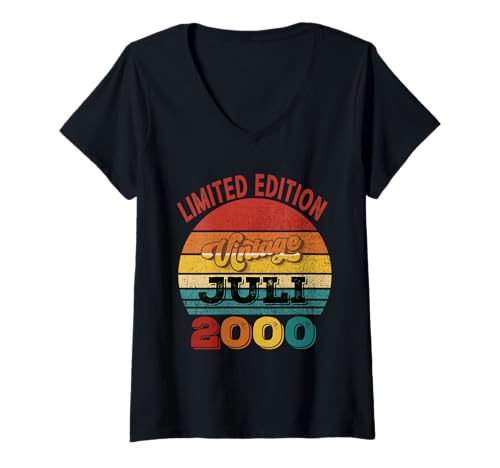 Damen 23. Geburtstag Mann 23 Jahre Limited Edition Juli 2000 T-Shirt mit V-Ausschnitt Damen 23. Geburtstag Mann 23 Jahre Limited Edition Juli 2000 T-Shirt mit V-Ausschnitt von 23. Geburtstag Limited Edition juli 2000