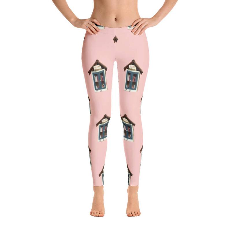 Kleine Bibliothek in Pfirsich Leggings Kleine Bibliothek in Pfirsich Leggings von 23rdandhare