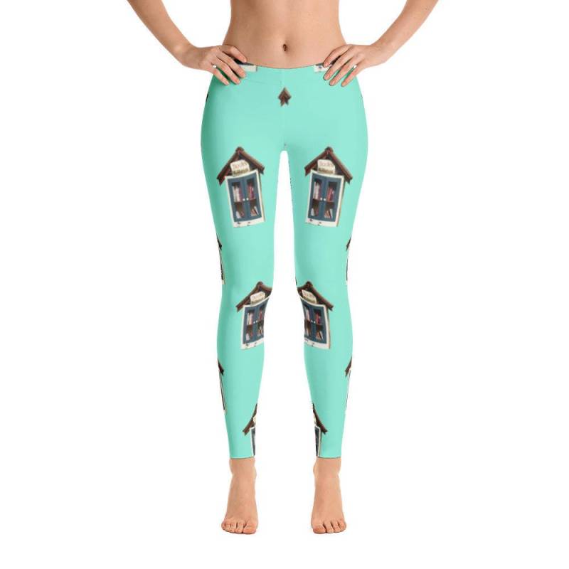 Kleine Bibliothek in Teal Leggings Kleine Bibliothek in Teal Leggings von 23rdandhare