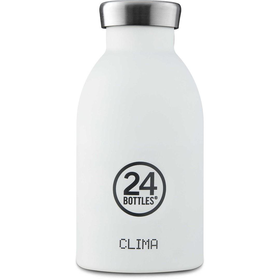 24 BOTTLES - Getränke- Essen-Behälter Clima Bottle 330 Ice White Weiß von 24 BOTTLES