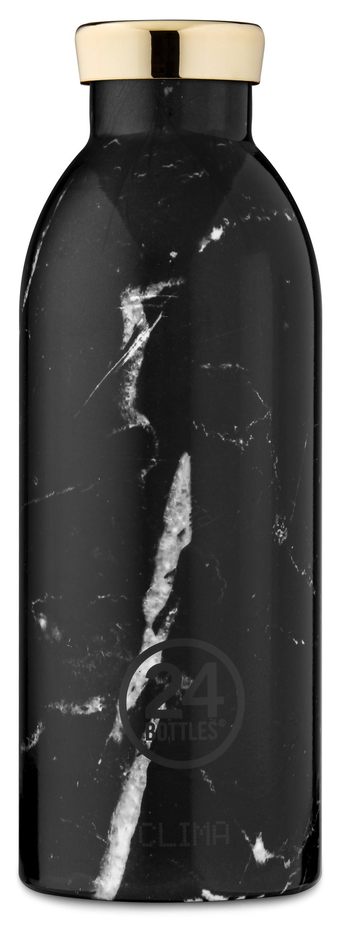 24 BOTTLES - Getränke- Essen-Behälter Clima Bottle 500 Black Marble Schwarz von 24 BOTTLES