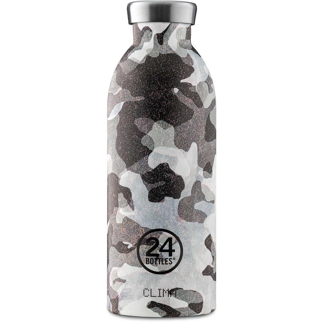 24 BOTTLES - Getränke- Essen-Behälter Clima Bottle 500 Camo Grey Grau von 24 BOTTLES