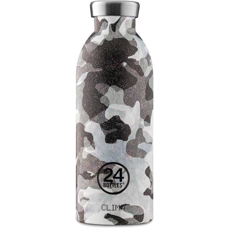 24 BOTTLES - Getränke- Essen-Behälter Clima Bottle 500 Camo Grey Grau von 24 BOTTLES