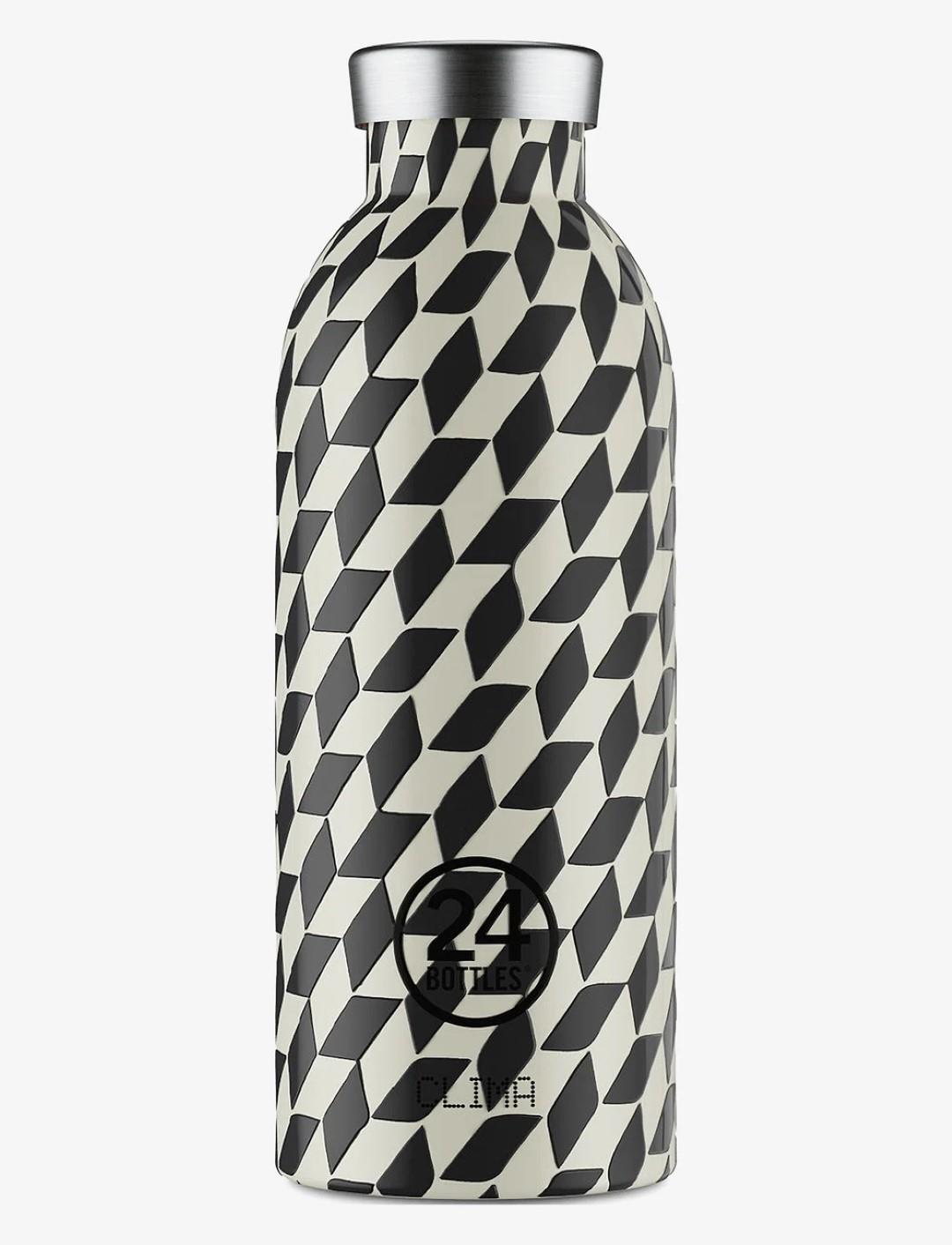 24 BOTTLES - Getränke- Essen-Behälter Clima Bottle 500 Groovy White Weiß von 24 BOTTLES