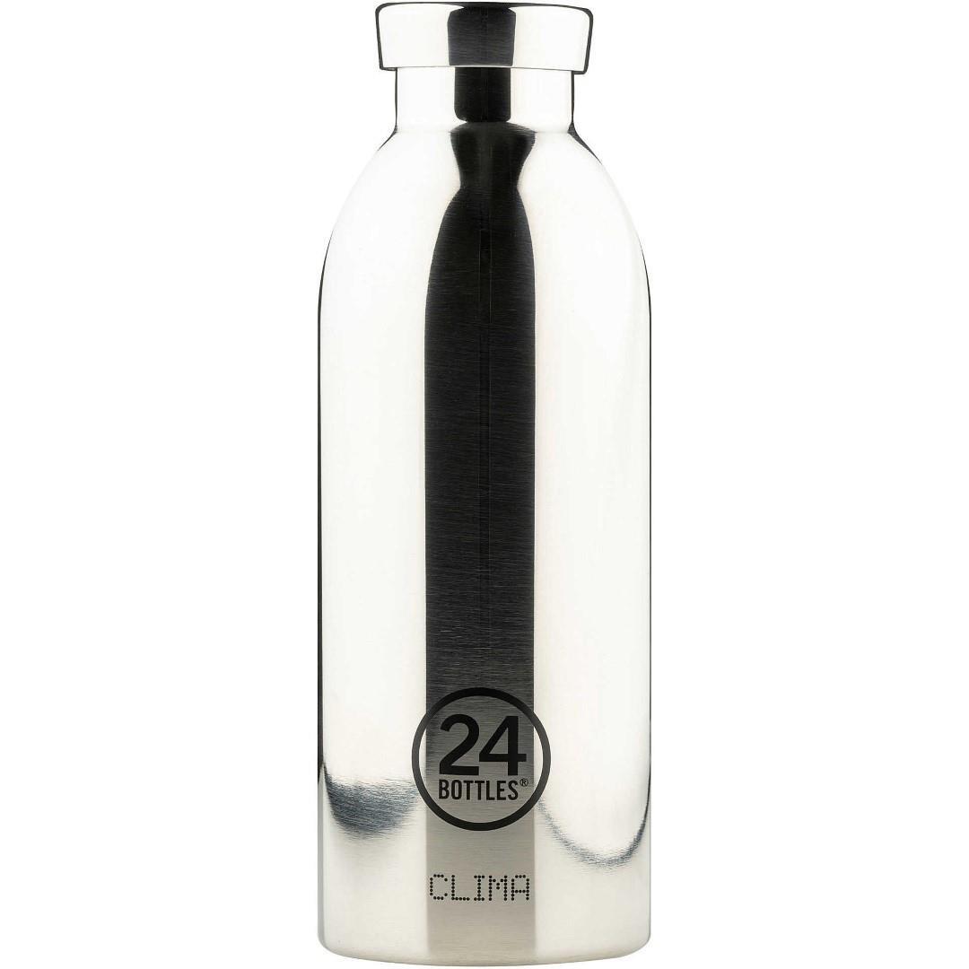 24 BOTTLES - Getränke- Essen-Behälter Clima Bottle 500 Platinum Silber von 24 BOTTLES