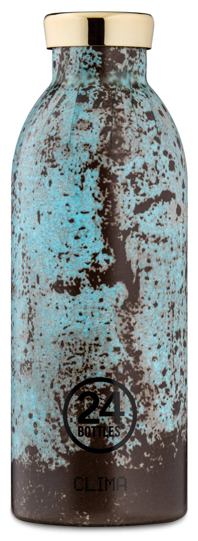 24 BOTTLES - Getränke- Essen-Behälter Clima Bottle 500 Riace blau/braun von 24 BOTTLES