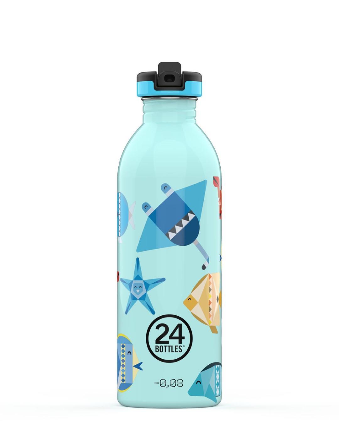 24 BOTTLES - Getränke- Essen-Behälter Kids Bottle 500 Sea Friends Multicolor von 24 BOTTLES