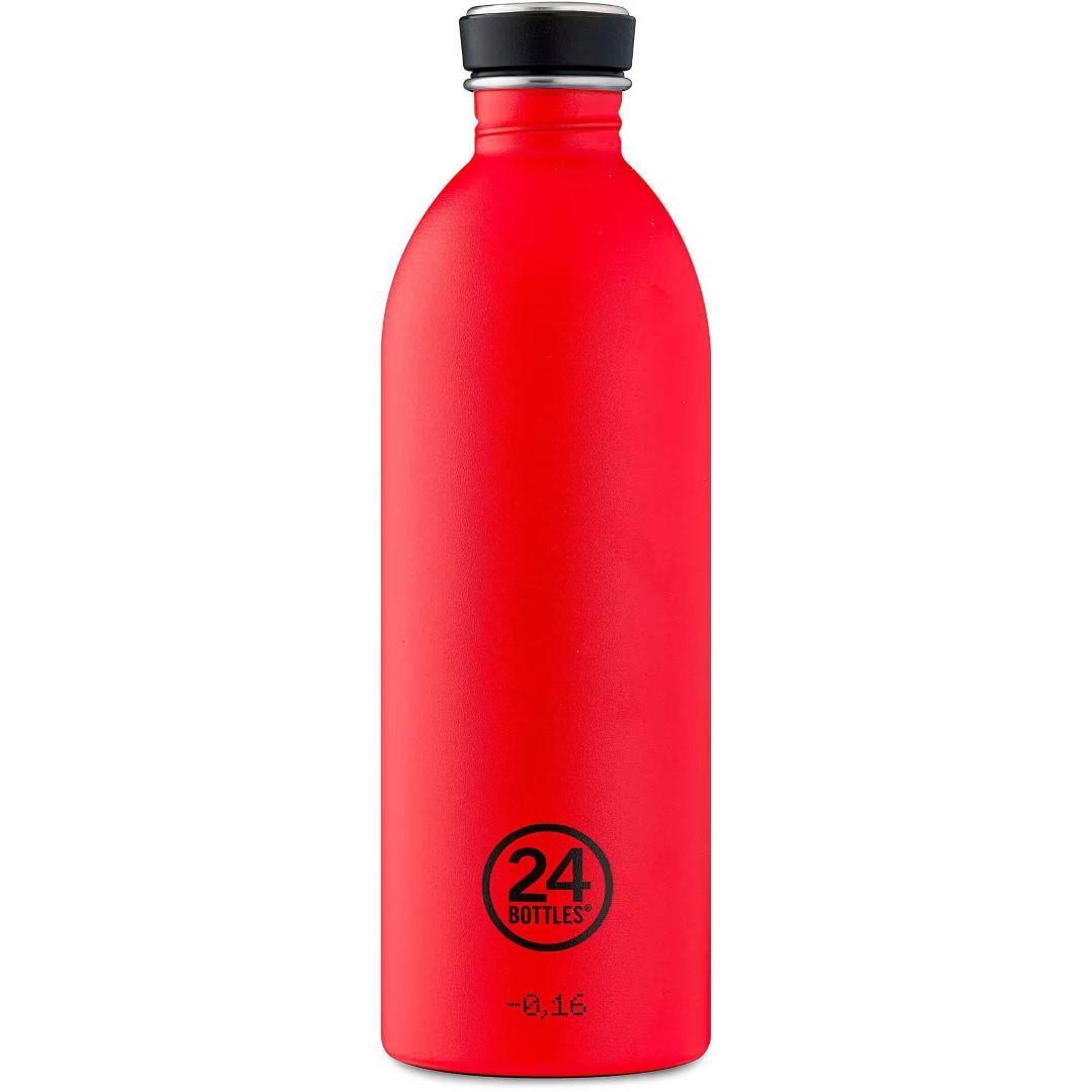 24 BOTTLES - Getränke- Essen-Behälter Urban Bottle 1000 Stone Hot Red Rot von 24 BOTTLES