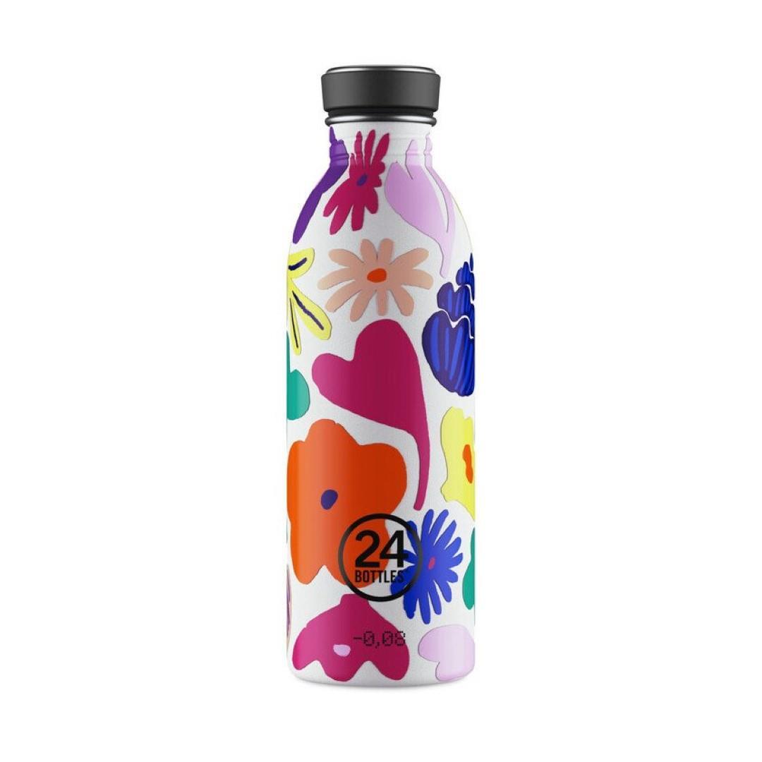 24 BOTTLES - Getränke- Essen-Behälter Urban Bottle 500 Aqua Fiorita Multicolor von 24 BOTTLES