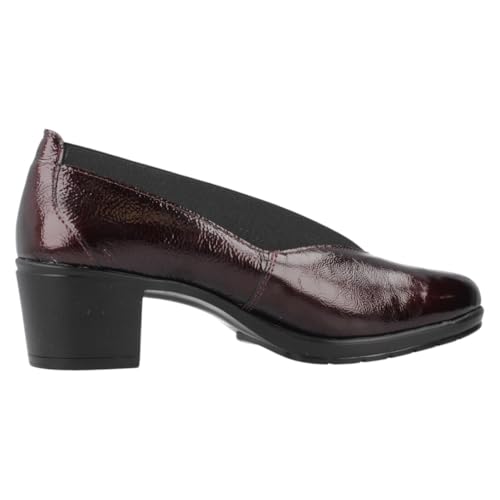 24 HRS 26590 Damenschuh mit Absatz 24HRS Palak Weinrot Lackleder bequem 26590 - Leder, Palak Vino, 41 EU von 24 HORAS
