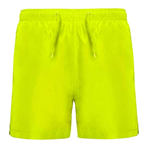 24 JOYAS Badehose für Kinder mit frischen Neonfarben, Innenslip, Seitentaschen, Gesäß und Kordelzug, K-42, Gelb, K-42 12 Jahre von 24 JOYAS