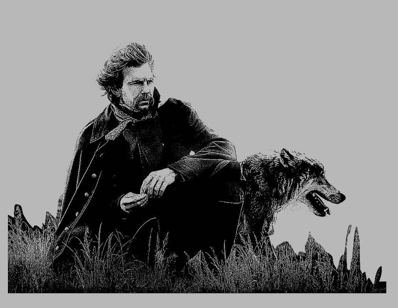 Nachdenklich Mit Wölfen Kevin Costaner T-Shirt von 247Magnum