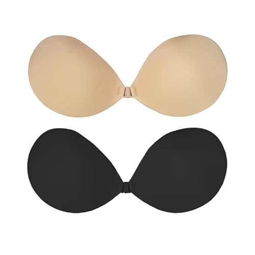 Klebe BH Push up Trägerloser BH Rückenfrei Sticky Strapless Bra Klebe-BHS Ohne Träger,Große Brust&Kleine Brüste für Damen Brautkleid Rückenfreies Kleid von 24Ersi