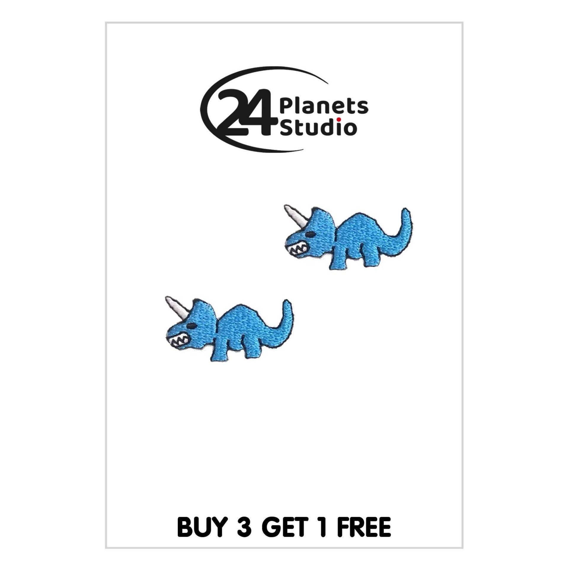 2 Mini Blue Triceratops Dinosaurier Aufnäher Aufbügeln Von 24Planetsstudio 2 Mini Blue Triceratops Dinosaurier Aufnäher Aufbügeln Von 24Planetsstudio von 24PlanetsStudio