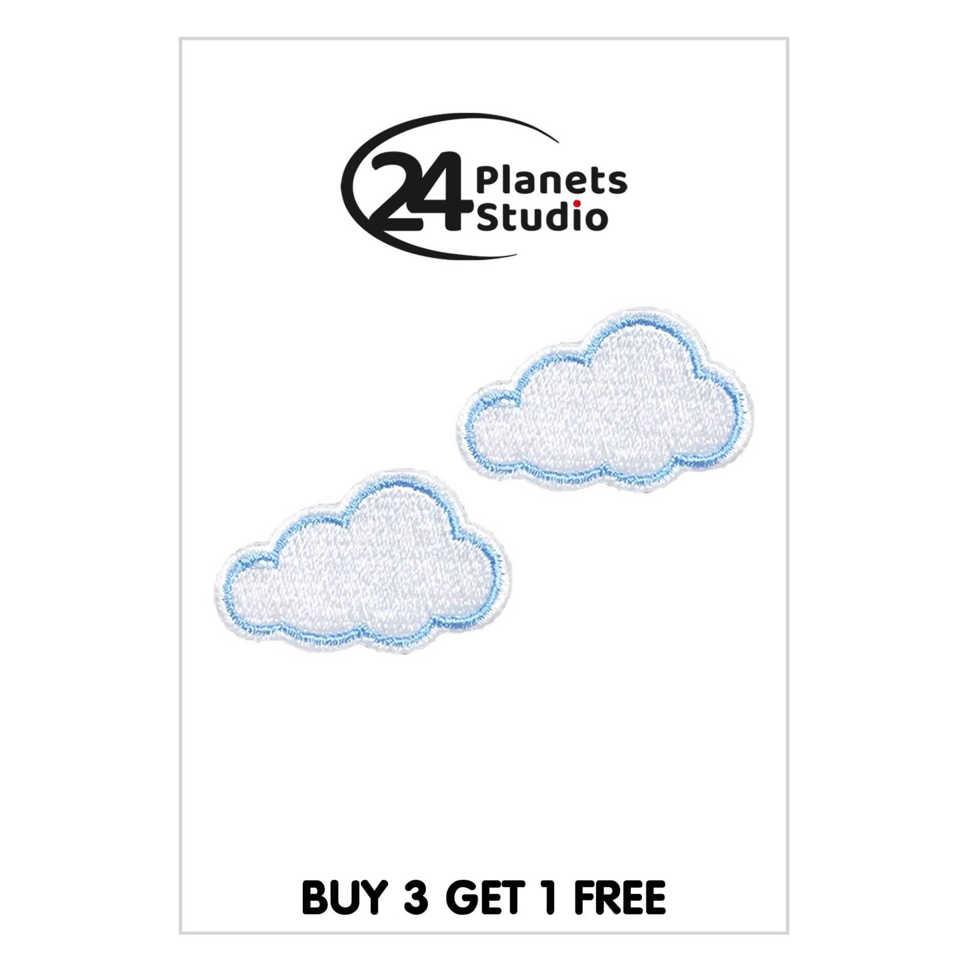 2 Mini White Cloud Patches Von 24Planetsstudio von 24PlanetsStudio