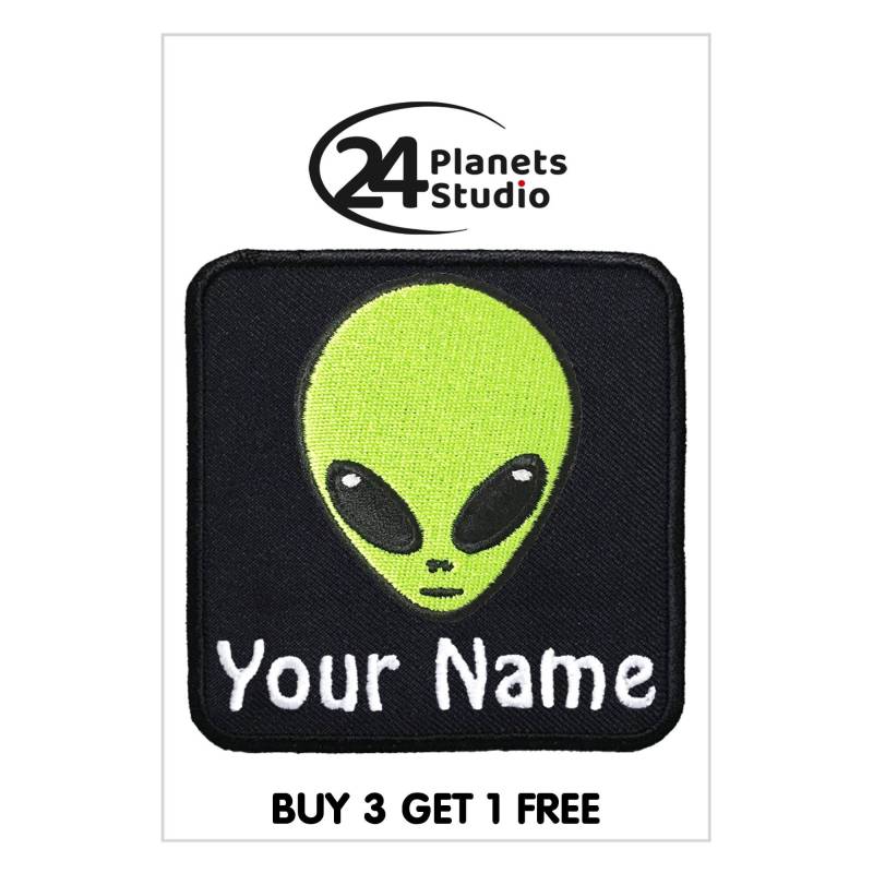 Alien Kopf Benutzerdefinierte Personalisierte Aufnäher Von 24Planetsstudio Patches von 24PlanetsStudio