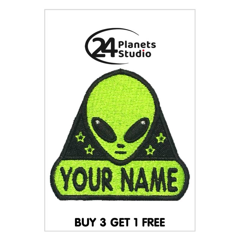 Alien "Your Name" Aufnäher Von 24Planetsstudio Personalisiert, Mit Ihrem Text." Alien "Your Name" Aufnäher Von 24Planetsstudio Personalisiert, Mit Ihrem Text." von 24PlanetsStudio