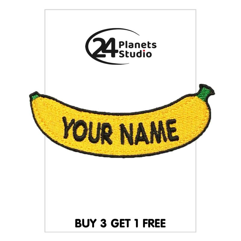 Banana Personalisierte Aufbügler Von 24Planetsstudio Ihr Text Nach Maß Diy von 24PlanetsStudio