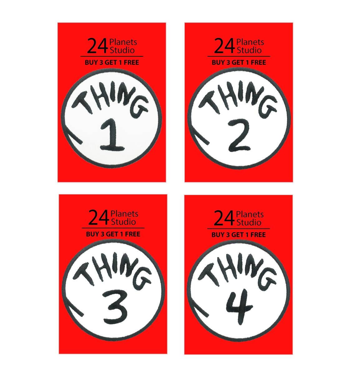 Bügelbild - Thing 1 2 Von 24Planetsstudio | Größe 8cm Bügelbild - Thing 1 2 Von 24Planetsstudio | Größe 8cm von 24PlanetsStudio