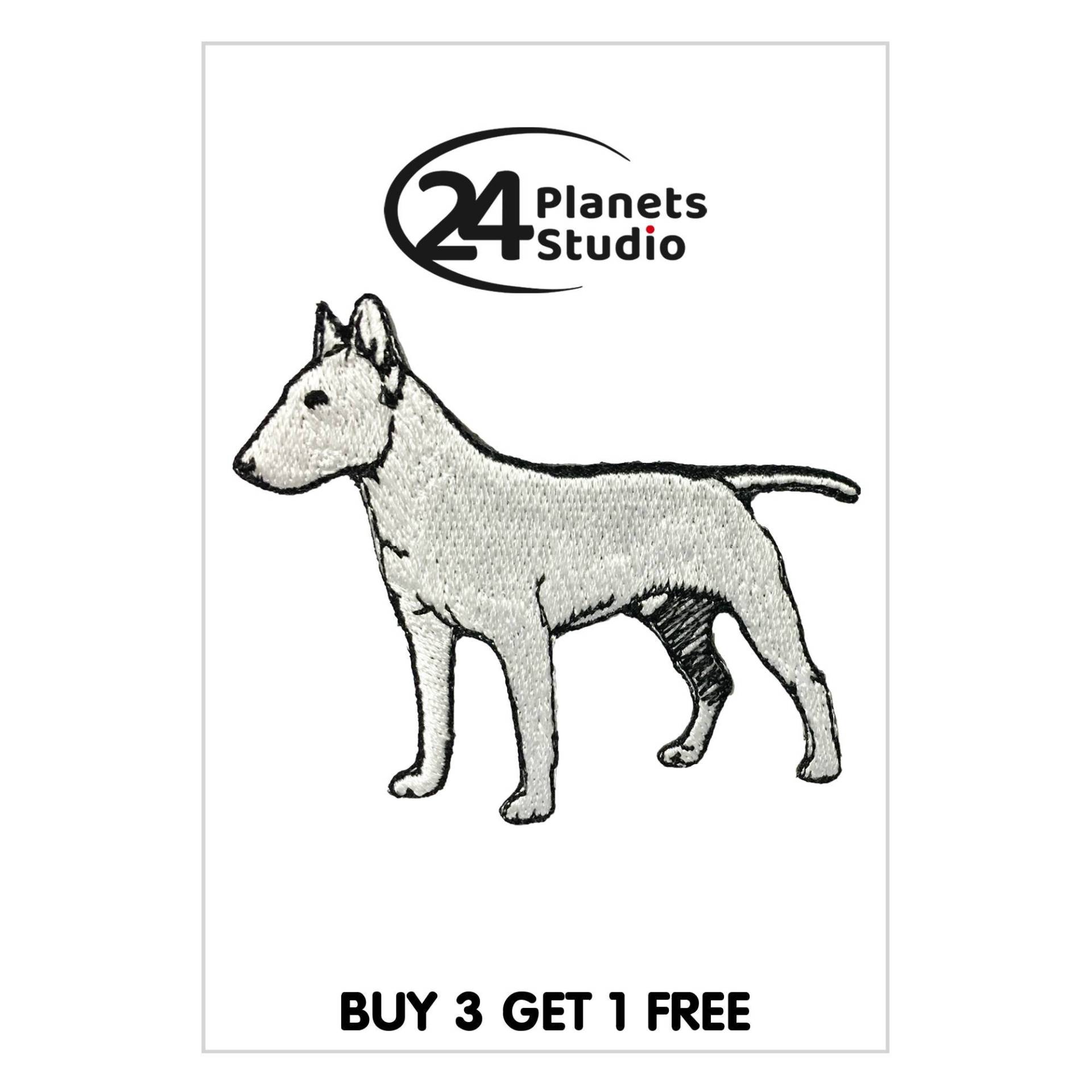 Bull Terrier Aufnäher Von 24Planetsstudio Süße Applikation Hund Hunde Bull Terrier Aufnäher Von 24Planetsstudio Süße Applikation Hund Hunde von 24PlanetsStudio